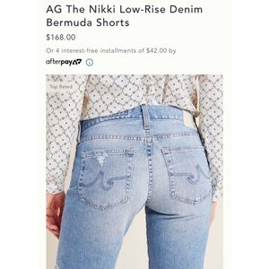 Anthropologie AG The Brooke Bermuda Cuffed Shorts